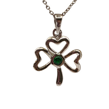 Lade das Bild in den Galerie-Viewer, Keltische Kette Kleeblatt Kleeblatt Silber mit Zirkon