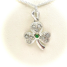 Lade das Bild in den Galerie-Viewer, Keltische Kette Kleeblatt Shamrock Silber 925 mit Zirkonen