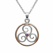 Lade das Bild in den Galerie-Viewer, Keltische Kette Silber 925 mit Amethyst