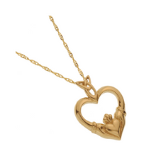 Lade das Bild in den Galerie-Viewer, Keltische Kette Silber 925 oder Gold mit Claddagh Anhänger
