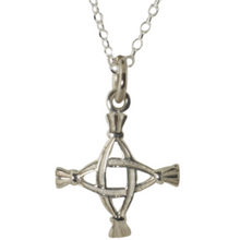 Lade das Bild in den Galerie-Viewer, Keltische Kette St. Brigid Kreuz mit offenen Wellen