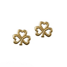Lade das Bild in den Galerie-Viewer, Keltische Ohrringe Kleeblatt Gold 416