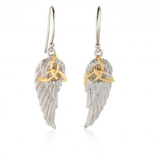 Lade das Bild in den Galerie-Viewer, Keltische Ohrringe Silber 925 Engelsflügel