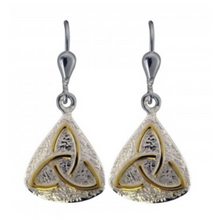 Lade das Bild in den Galerie-Viewer, Keltische Ohrringe Silber 925 mit Gold