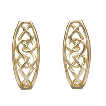 Lade das Bild in den Galerie-Viewer, Keltische Ohrstecker keltische Wellen in Silber oder Gold