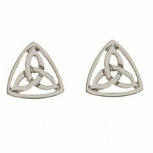 Lade das Bild in den Galerie-Viewer, Keltische Ohrstecker mit Trinity Knot 10 ct Gold 416 oder Weißgold