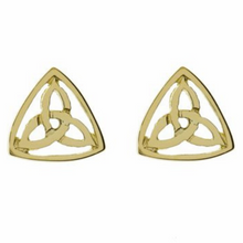 Lade das Bild in den Galerie-Viewer, Keltische Ohrstecker mit Trinity Knot 10 ct Gold 416 oder Weißgold