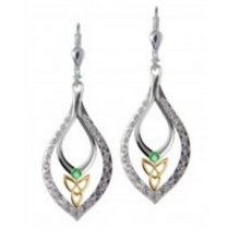 Lade das Bild in den Galerie-Viewer, Keltische Trinity Knot Ohrringe Silber