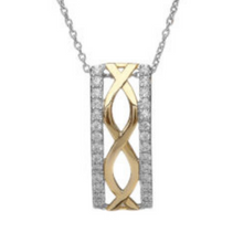 Lade das Bild in den Galerie-Viewer, Keltischer Anhänger vergoldet mit Zirkonen