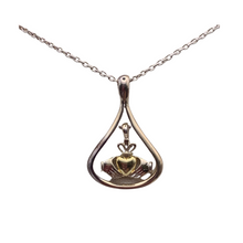 Lade das Bild in den Galerie-Viewer, Keltischer Claddagh Anhänger Silber 925