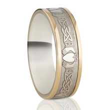 Lade das Bild in den Galerie-Viewer, Keltischer Ehering / Trauring Claddagh - keltische Knoten – 6,5 mm