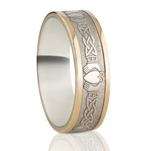 Lade das Bild in den Galerie-Viewer, Keltischer Ehering / Trauring Claddagh - keltische Knoten – 6,5 mm