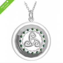 Lade das Bild in den Galerie-Viewer, Keltischer Tir Na Nog Anhänger Silber 925 mit Kristallen