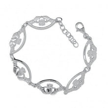 Lade das Bild in den Galerie-Viewer, Keltisches Armband Claddagh Silber 925