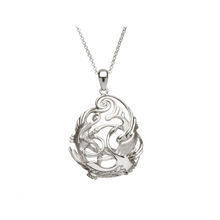 Lade das Bild in den Galerie-Viewer, Kette Silber 925 Vier Schwäne Children of LIR Kollektion oval