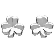 Lade das Bild in den Galerie-Viewer, Kleeblatt Ohrstecker 10 Karat Gold 416 oder Weißgold