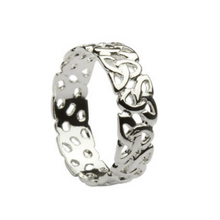 Lade das Bild in den Galerie-Viewer, Massiver keltischer Damenring Trinity Knot Silber 925