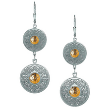 Lade das Bild in den Galerie-Viewer, Ohrringe Celtic Warrior keltischer Krieger Silber und 750 Gold