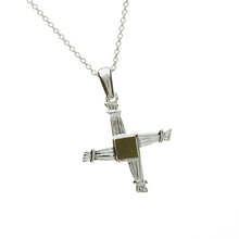 Lade das Bild in den Galerie-Viewer, Kette Silber mit St. Brigid Kreuz (klein)