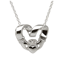 Lade das Bild in den Galerie-Viewer, Irischer Claddagh Anhänger Silber 925