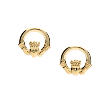 Lade das Bild in den Galerie-Viewer, Claddagh Ohrringe aus 10 Karat Gold 416. Wunderschöne filigrane irische Ohrringe Claddagh aus 10 Karat Gold 416., gefertigt in einem Familienunternehmen in Irland. Glänzende Schmuckstücke für jeden Anlass.