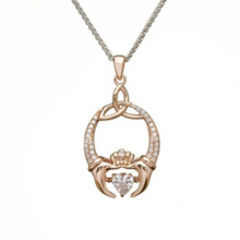Lade das Bild in den Galerie-Viewer, Trinity & Claddagh Zirkonia Anhänger Silber 925