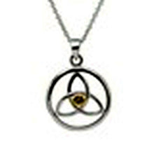 Lade das Bild in den Galerie-Viewer, Irische Kette aus Silber 925 mit Trinity Knot und Zirkon