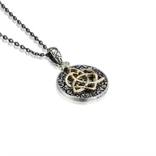 Lade das Bild in den Galerie-Viewer, Keltische Kette Silber 925 Trinity Knot und Herz
