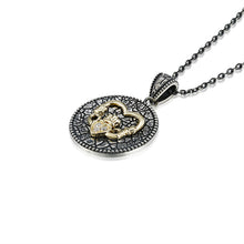 Lade das Bild in den Galerie-Viewer, Keltische Kette Silber 925 rund mit Anhänger Claddagh Symbol 
