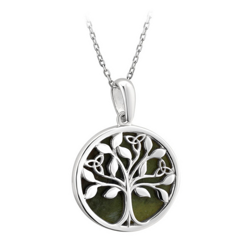 Irische Kette Silber 925 Baum des Lebens - Tree of Life