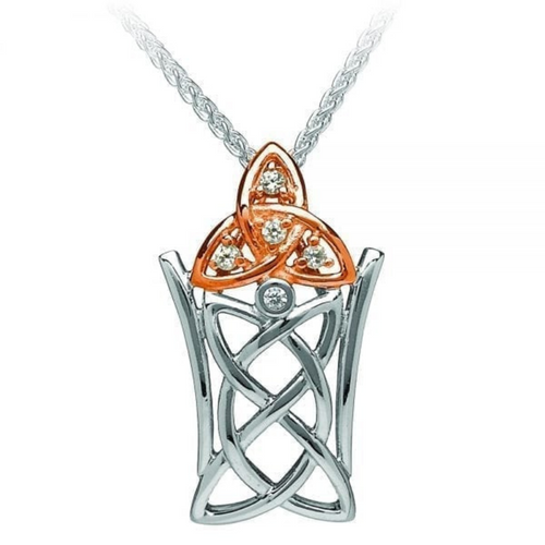 Irische Kette Silber Trinity Knot
