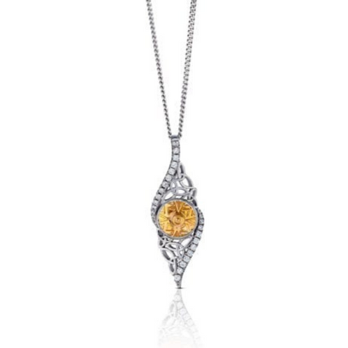 Irische Kette gedrehter Trinity Anhänger Silber 925 mit 18 Karat Gold