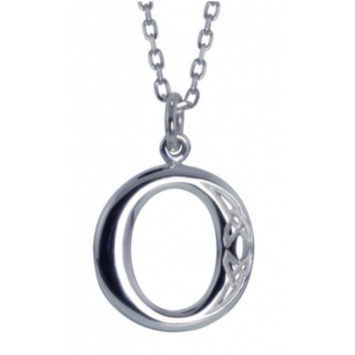 Irische Kette mit Initialien Anhänger Buchstabe O