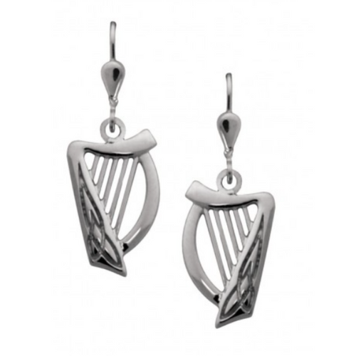 Irische Ohrringe Harfe - keltischer Schmuck