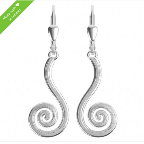 Irische Ohrringe Spirale aus Silber 925