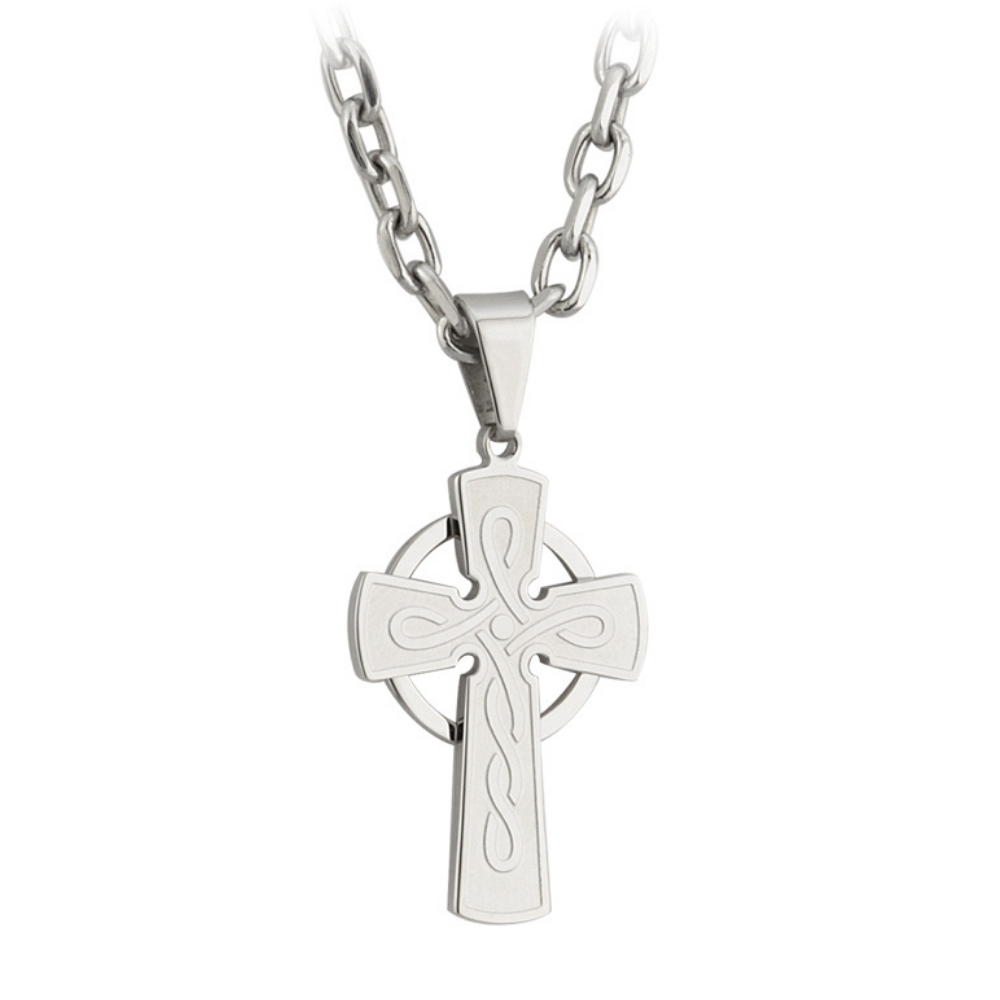 Irischer Anhänger keltisches Kreuz Stainless Steel