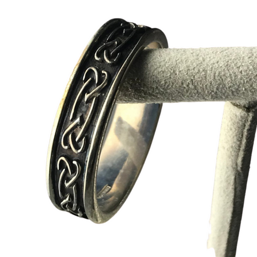 Irischer Damenring keltische Knoten Silber