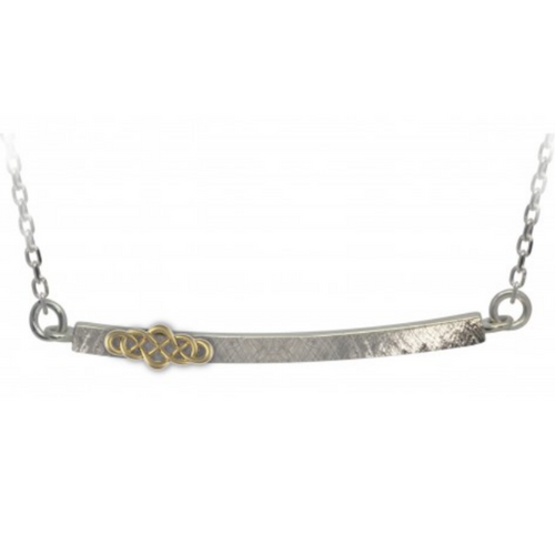 Irischer Schmuck Keltischer Anhänger Silber Keltische Wellen quer Layer