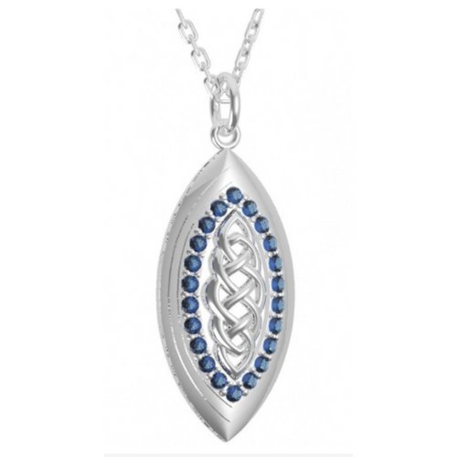 Irisches Anhängerset Marquise Silber 925