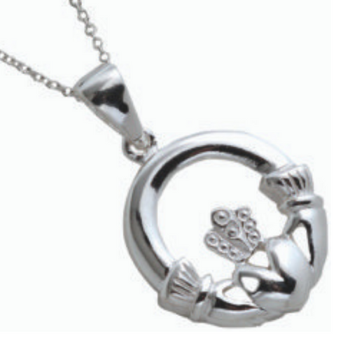 Keltische Claddagh Kette aus Silber 925