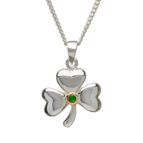Keltische Kette Kleeblatt Silber