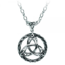 Lade das Bild in den Galerie-Viewer, Keltische Kette Silber mit rundem Trinity Anhänger
