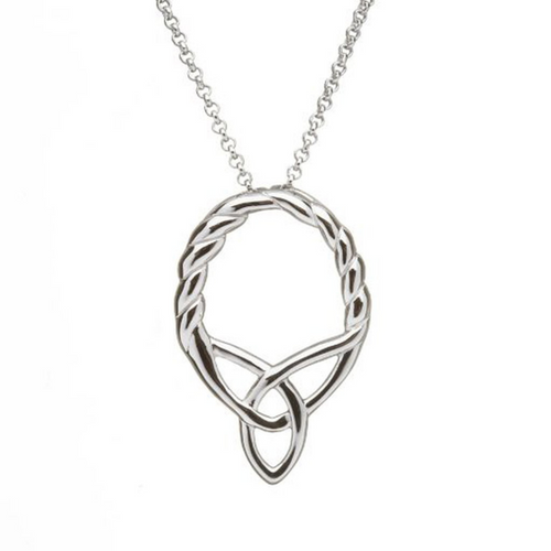 Keltische Kette mit Anhänger Trinity Knot Silber