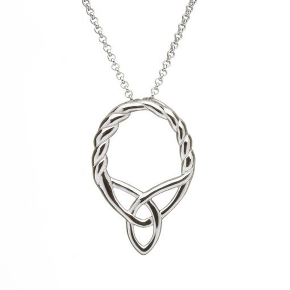 Keltische Kette mit Anhänger Trinity Knot Silber