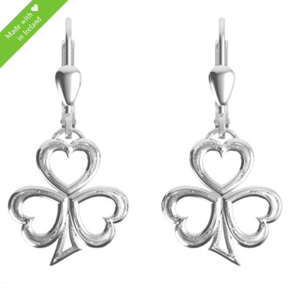Keltische Ohrringe Kleeblatt aus Silber 925