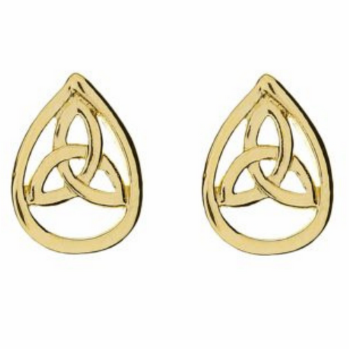 Keltische Ohrringe Tropfen Trinity Knot 10 ct. Gold 416