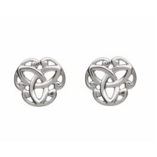 Keltische Ohrstecker Trinity knot Silber
