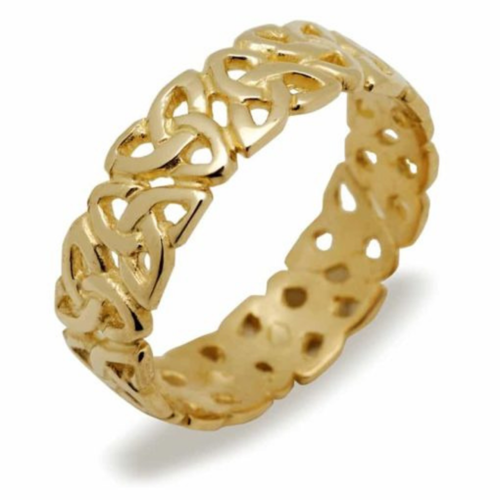 Keltischer Herrenring Trinity Knot 10 Karat Gold