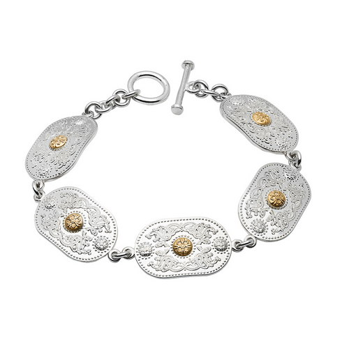 Keltisches Armband Silber Arda Kollektion Silber und Gold