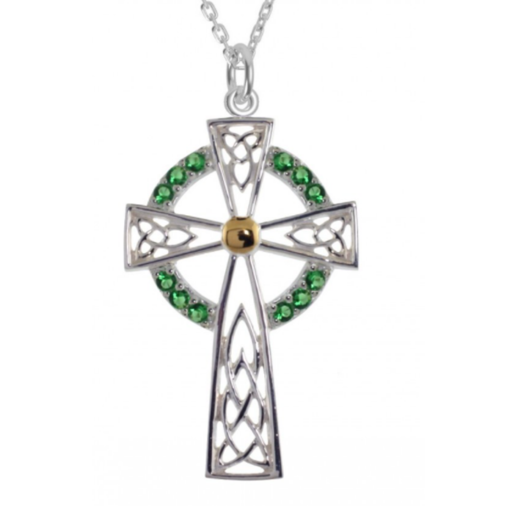 Keltisches Kreuz aus Silber 925 mit Zirkonen